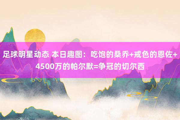 足球明星动态 本日趣图：吃饱的桑乔+戒色的恩佐+4500万的帕尔默=争冠的切尔西