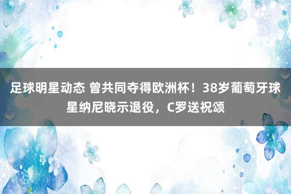 足球明星动态 曾共同夺得欧洲杯！38岁葡萄牙球星纳尼晓示退役，C罗送祝颂