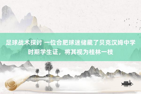 足球战术探讨 一位合肥球迷储藏了贝克汉姆中学时期学生证，将其视为桂林一枝