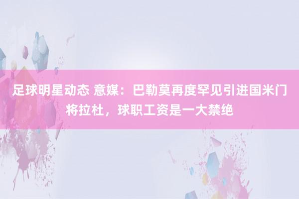 足球明星动态 意媒：巴勒莫再度罕见引进国米门将拉杜，球职工资是一大禁绝