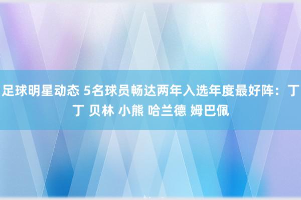 足球明星动态 5名球员畅达两年入选年度最好阵：丁丁 贝林 小熊 哈兰德 姆巴佩